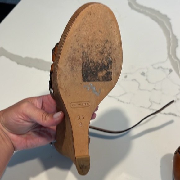 Coach “Maleena” strappy sandal wedge size 9.5 - Picture 7 of 7